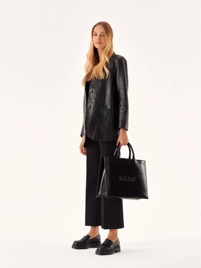 Kazar Comfortabele leren schoenen voor vrouwen Black Dames