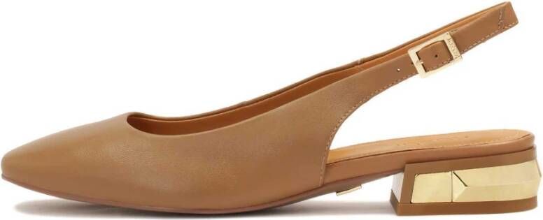 Kazar Comfortabele slingback pumps met metalen versiering op de hiel