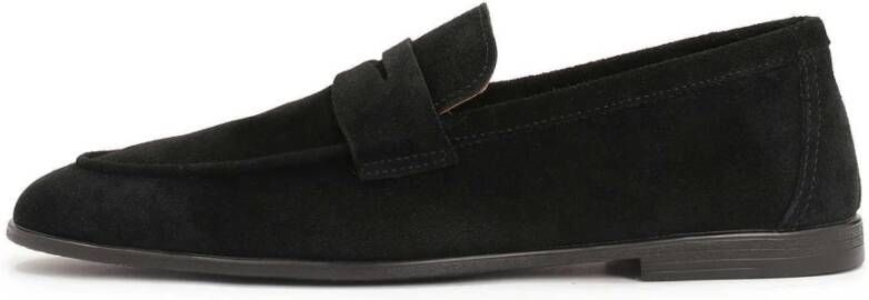 Kazar Comfortabele zwarte suède loafers