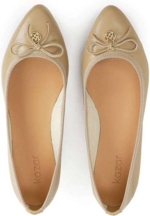 Kazar Beige ballerina's voor dames - Foto 8