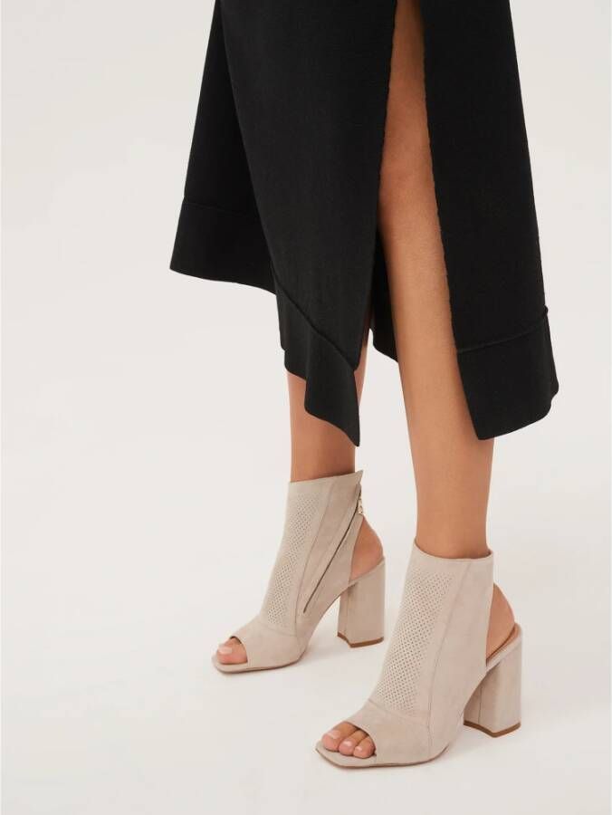 Kazar Dames beige peep toe laarzen Beige Dames