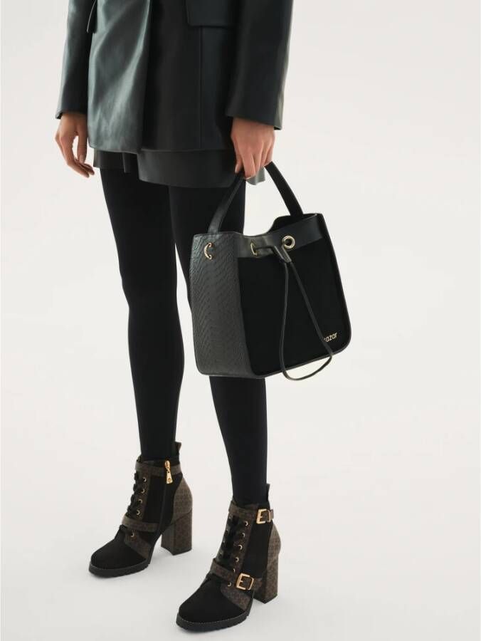 Kazar Dames bruine en zwarte laarzen Black Dames
