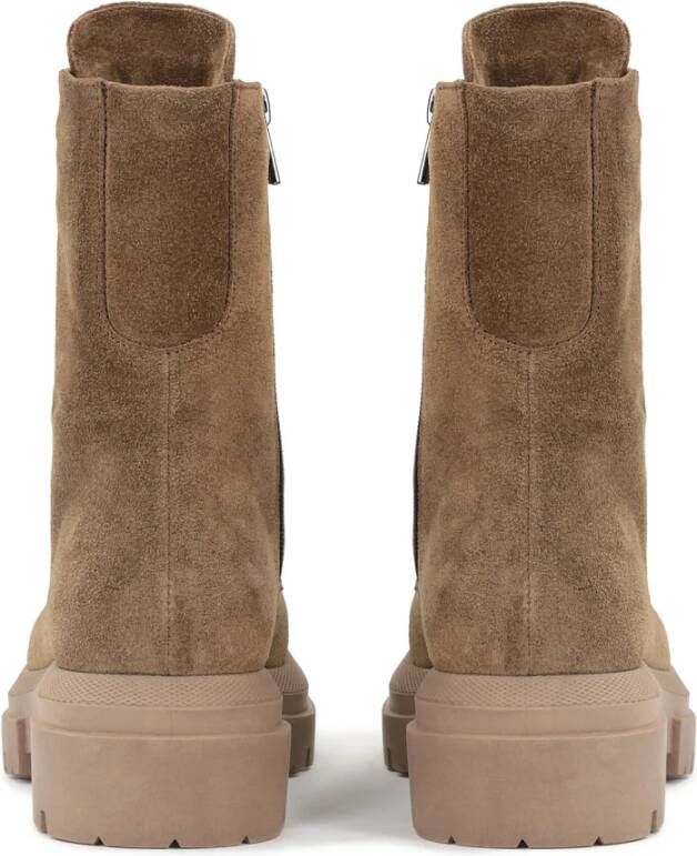 Kazar Dames donker beige enkellaarzen Brown Dames