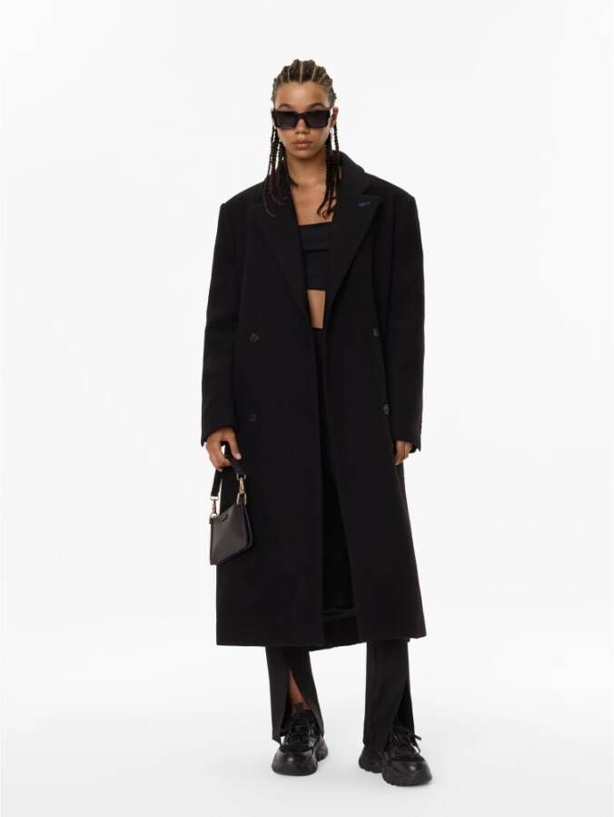 Kazar Dames moderne zwarte leren sneakers op een dikke zool Black Dames