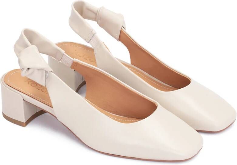 Kazar Dames off-white open-hiel pumps White Dames