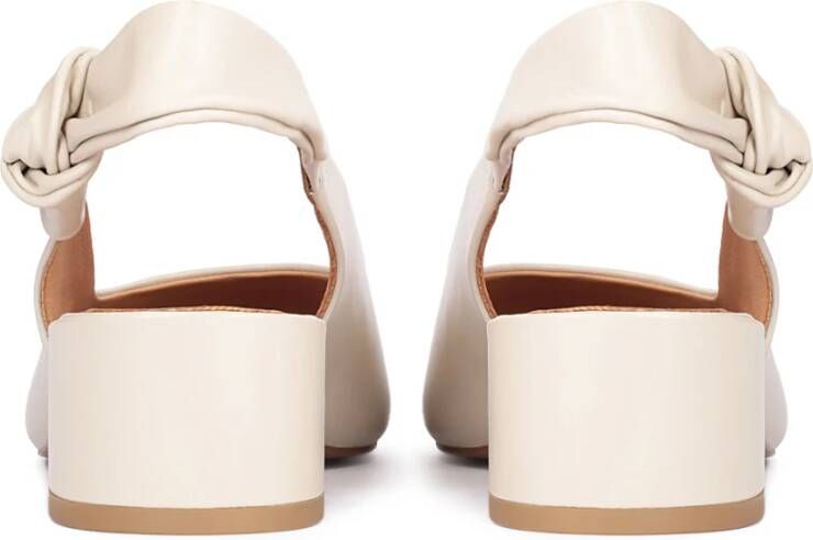 Kazar Dames off-white open-hiel pumps White Dames