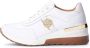 Kazar Dames witte leren sneakers op een verhoogde zool. White Dames - Thumbnail 5