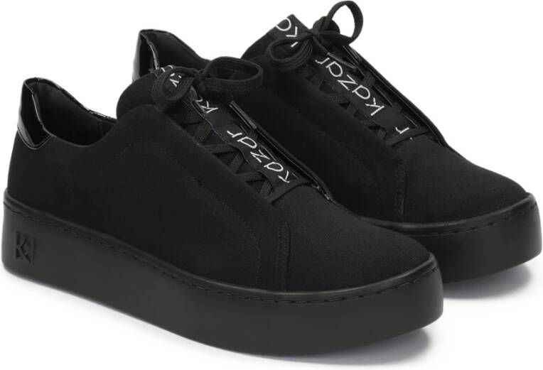 Kazar Dames zwarte sneakers met aantrekkelijke vetersluiting - Foto 2
