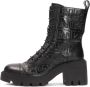 Kazar Thick heeled boots decorated with embossing - Thumbnail 2