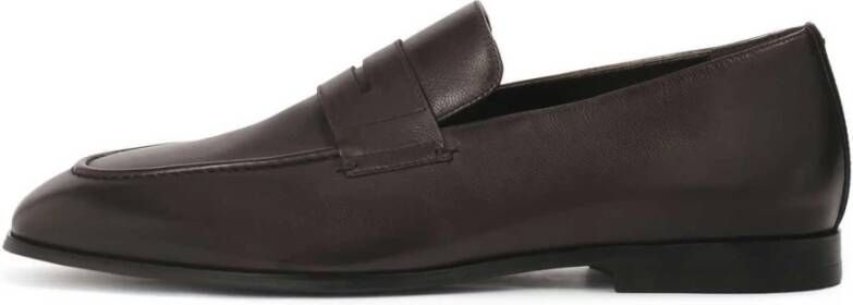 Kazar Donkerbruine leren loafers