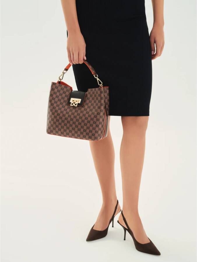 Kazar Donkerbruine open hiel pumps op een originele hak Brown Dames