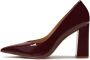 Kazar Donkerrode gelakte pumps met brede hak Brown Dames - Thumbnail 6