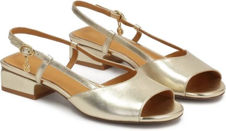 Kazar Elegante gouden sandalen met hielband Yellow Dames