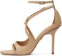Kazar Elegante sandalen met hakken en kruisende bandjes en monogram Beige Dames - Thumbnail 5