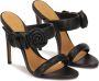 Kazar Elegante zwarte flip-flops met rozen op een hoge stilettohak Black Dames - Thumbnail 3