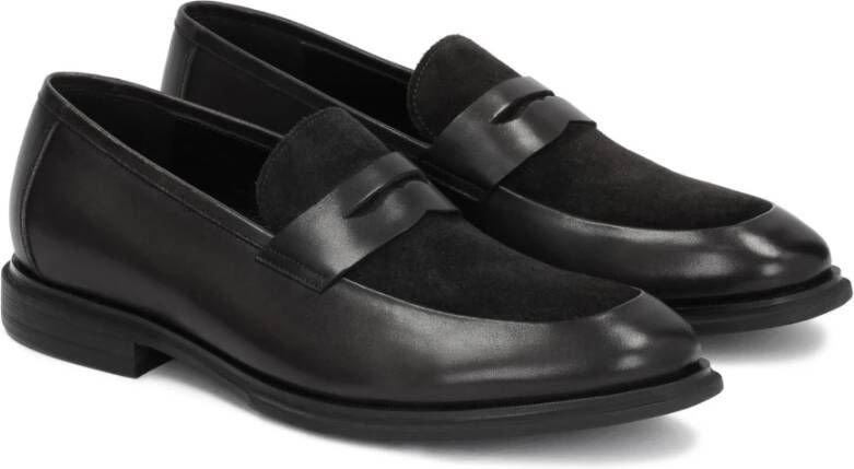 Kazar Elegante Zwarte Leren Loafers Black Heren