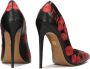 Kazar Elegante zwarte stiletto's met rode bloemen Multicolor Dames - Thumbnail 3