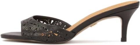 Kazar Elegante Zwarte Slippers met Openwork Patroon