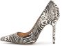 Kazar Fenomenale stiletto's in dierenmotief bedekt met natuurlijk haar Black Dames - Thumbnail 8