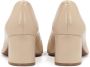 Kazar Gelakte beige pumps met een brede hak Beige Dames - Thumbnail 7
