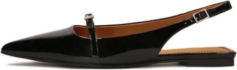 Kazar Gelakte platte slingback pumps