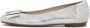 Kazar Gestanste leren ballerina's in zilverkleur Gray Dames - Thumbnail 5