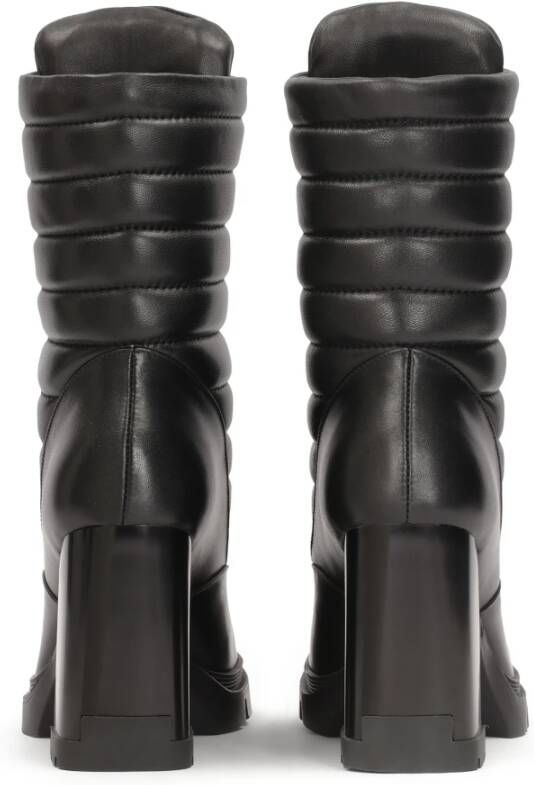 Kazar Gewatteerde leren veterschoenen Black Dames