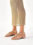 Kazar Gouden flip flop sandalen met elkaar verweven bandjes Yellow Dames - Thumbnail 4