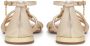 Kazar Gouden flip flop sandalen met elkaar verweven bandjes Yellow Dames - Thumbnail 7