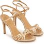 Kazar Gouden hoge stiletto sandalen met dunne bandjes en knopen Yellow Dames - Thumbnail 3