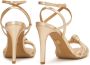 Kazar Gouden hoge stiletto sandalen met dunne bandjes en knopen Yellow Dames - Thumbnail 7