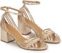 Kazar Gouden post sandalen met gevlochten bandjes Yellow Dames - Thumbnail 3