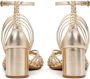 Kazar Gouden post sandalen met gevlochten bandjes Yellow Dames - Thumbnail 7