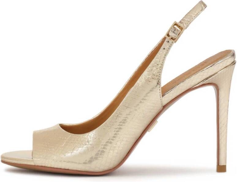 Kazar Gouden reliëf leren sandalen