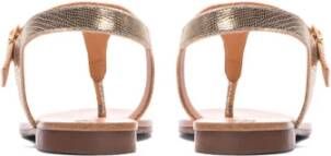 Kazar Gouden sandalen gemaakt van reliëfleer Yellow Dames