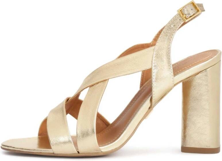 Kazar Gouden sandalen met brede banden