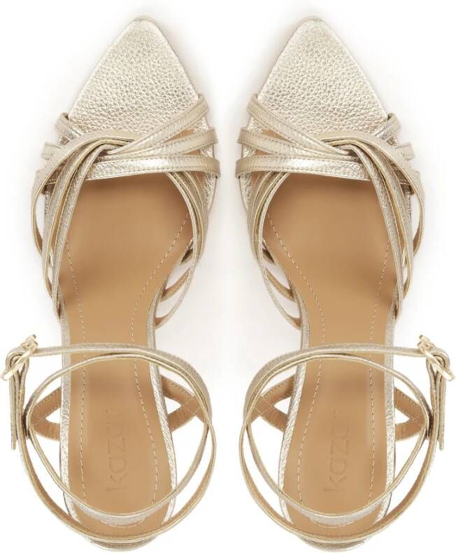 Kazar Gouden sandalen met een elegant ontwerp