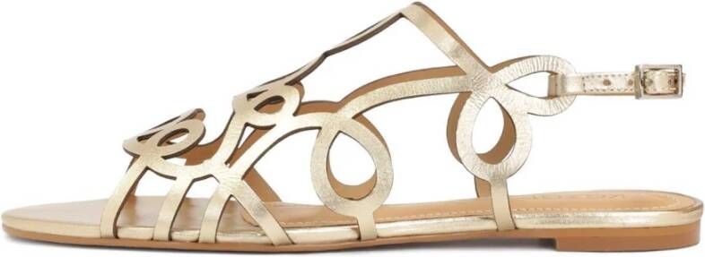 Kazar Gouden sandalen met een fijn patroon