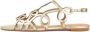 Kazar Gouden sandalen met een fijn patroon - Thumbnail 2