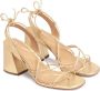 Kazar Gouden sandalen op een blokhak om de kuit gestrikt Yellow Dames - Thumbnail 3