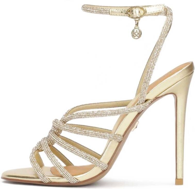 Kazar Gouden sandalen versierd met kristallen