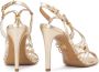 Kazar Gouden stiletto sandalen met dunne bandjes Yellow Dames - Thumbnail 4