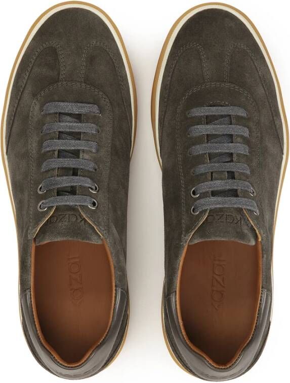 Kazar Grijze sneakers met vetersluiting bovenwerk