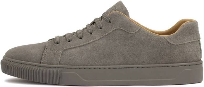 Kazar Grijze suède sneakers met veters