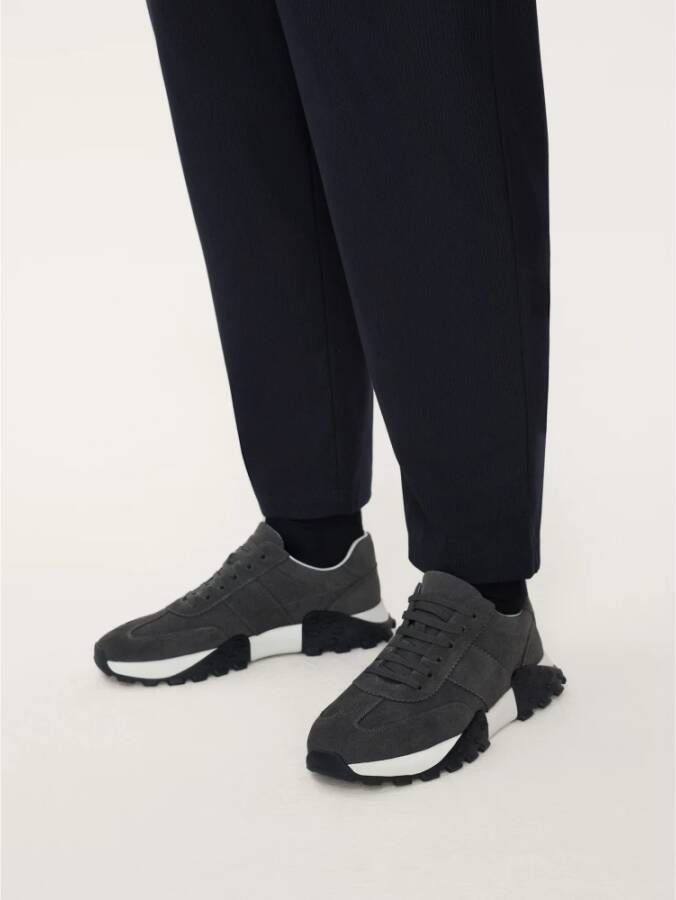 Kazar Grijze Suède Stijlvolle Sneakers Comfortabele Zool Gray Heren
