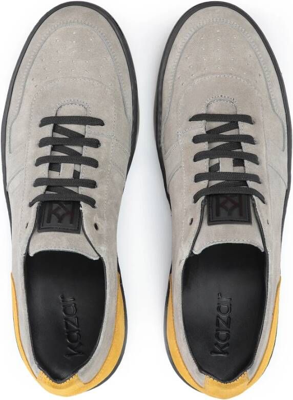Kazar Grijze suède vetersneakers voor heren Multicolor Heren