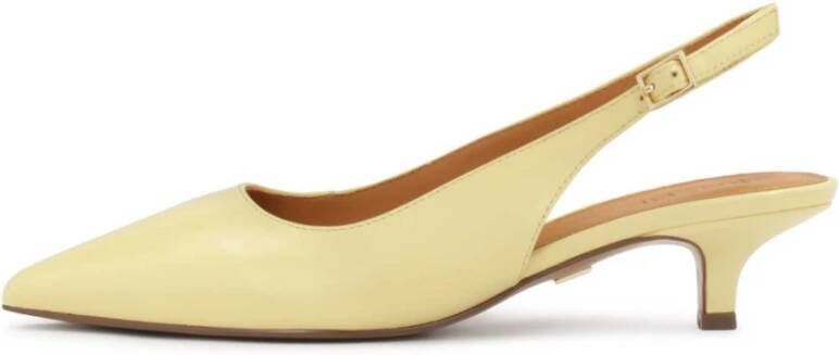 Kazar Heldergele lage hakken pumps