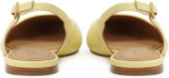 Kazar Heldergele platte pumps met open hiel Yellow Dames