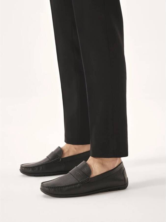 Kazar Heren chique zwarte mocassins met reliëfpatroon Black Heren
