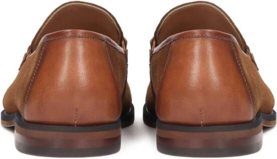 Kazar Heren elegante loafers van bonded leer versierd met een clutch Brown Heren